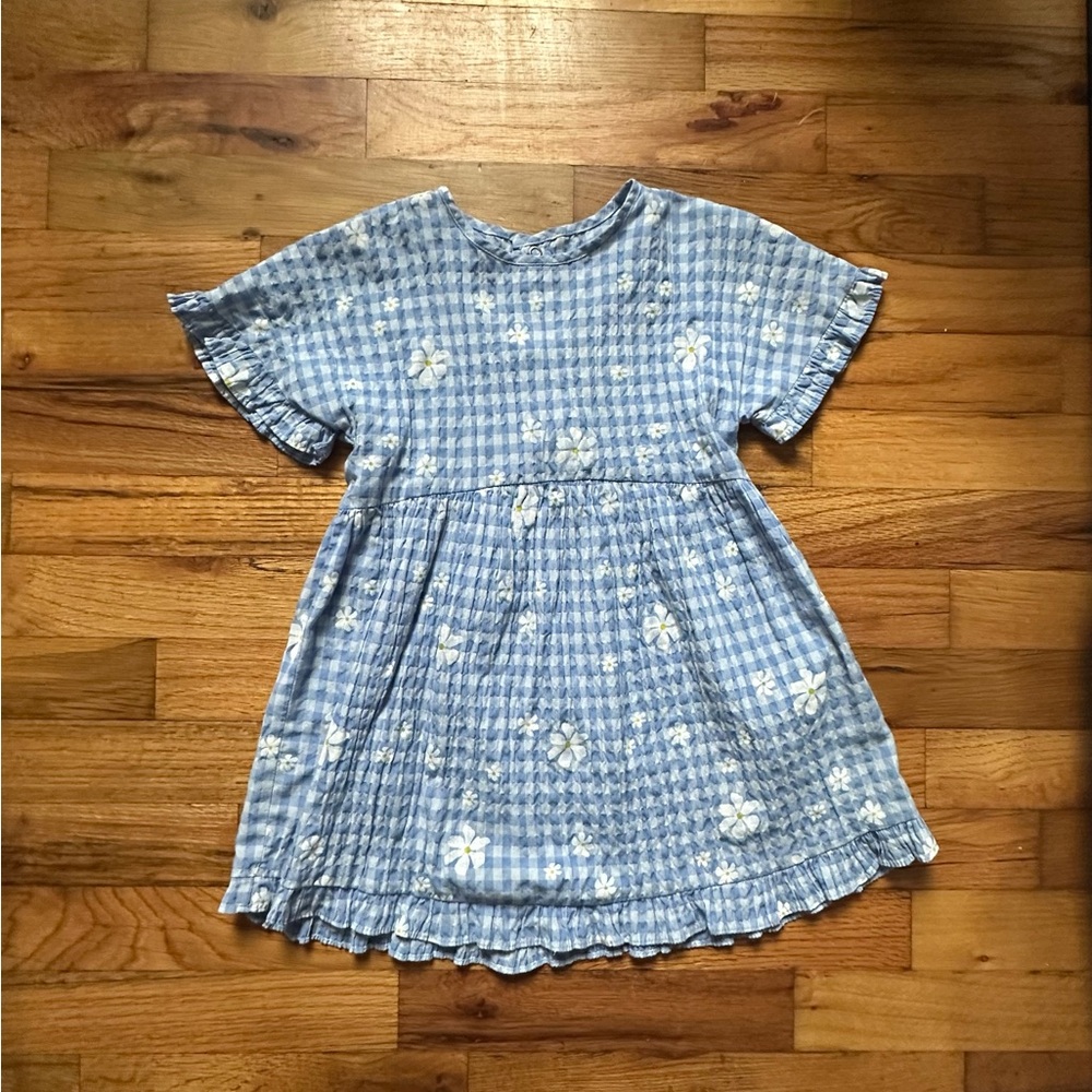 Zara Blue Floral Kids Dress